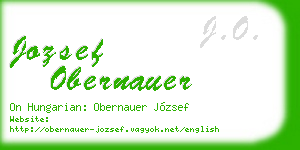 jozsef obernauer business card