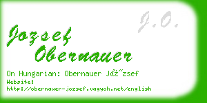 jozsef obernauer business card